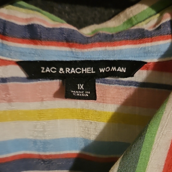 Zac & Rachel Vibrant Striped Top - Picture 2 of 2